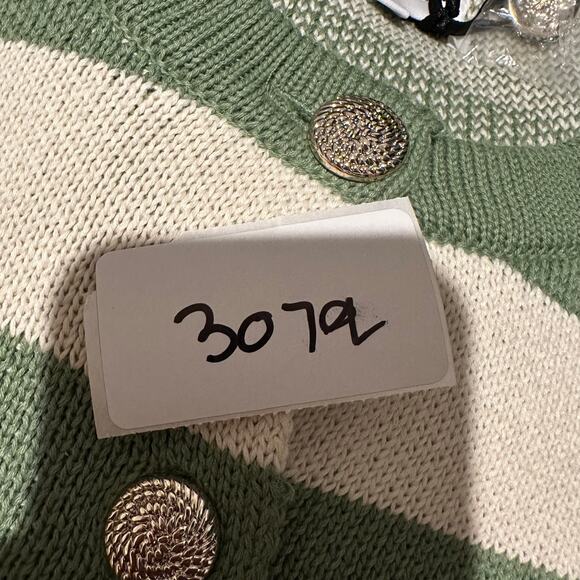 VELVET HEART Women's Stripe Cardigan Size S In Ivory Multi - Picture 15 of 15